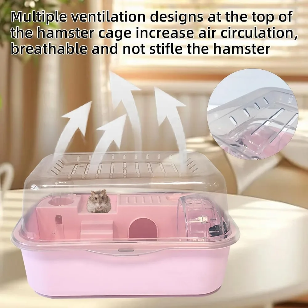 Deluxe-Hamsterkäfig aus Acryl, großer Raum, goldenes Hamsterhaus – Bild 4