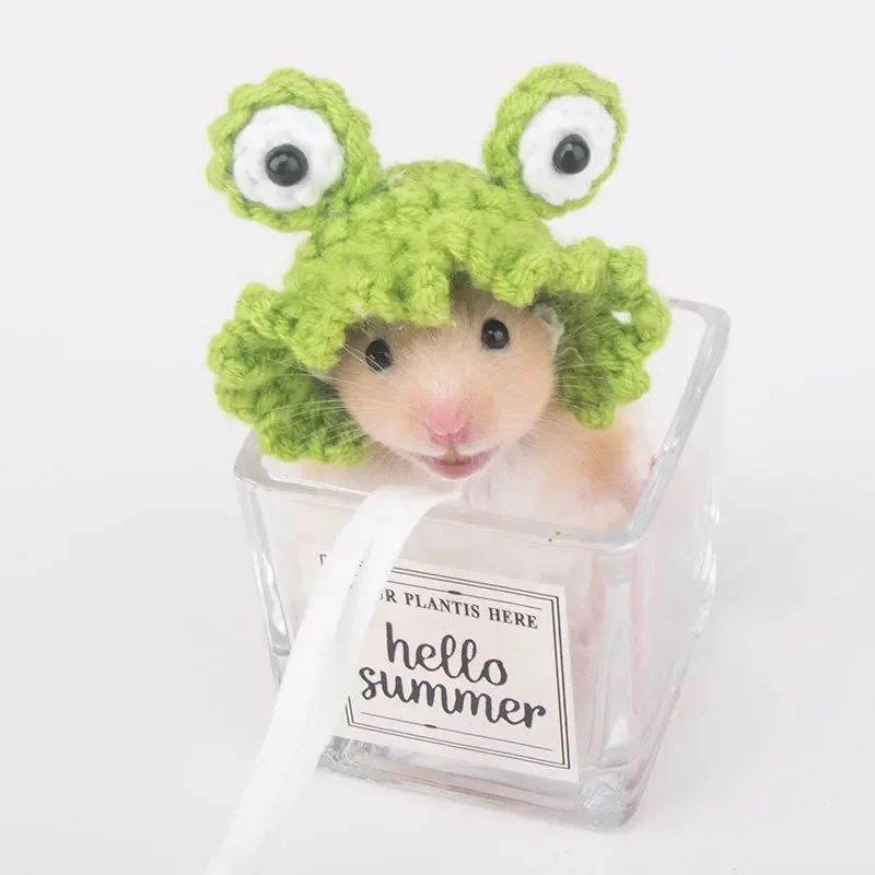 Handgemachte Strick mütze Hamster niedliche Kopf bedeckung Chipmunk – Bild 4