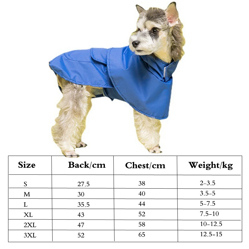 Hunde-Regenmantel, Hundeponcho, Haustierkleidung, Outdoor-Jacke – Bild 4