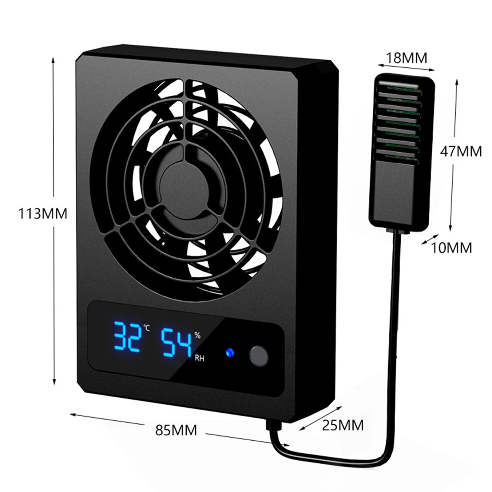 Temperaturregelungsventilator für Reptilien, Amphibien mit automatischem Schalter, verfügbar