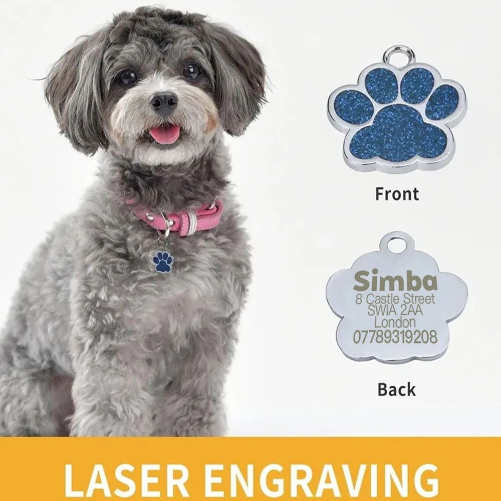 Personalisierte Hunde- und Katzen-Teller-Tags, gravierte – Bild 5