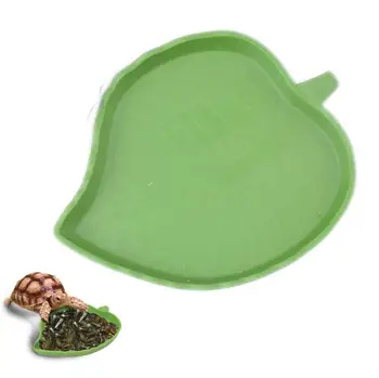 Blattförmiger Futternapf für Reptilien, Futter- und Wasserschale für Schildkröten, Eidechsen, Hamster