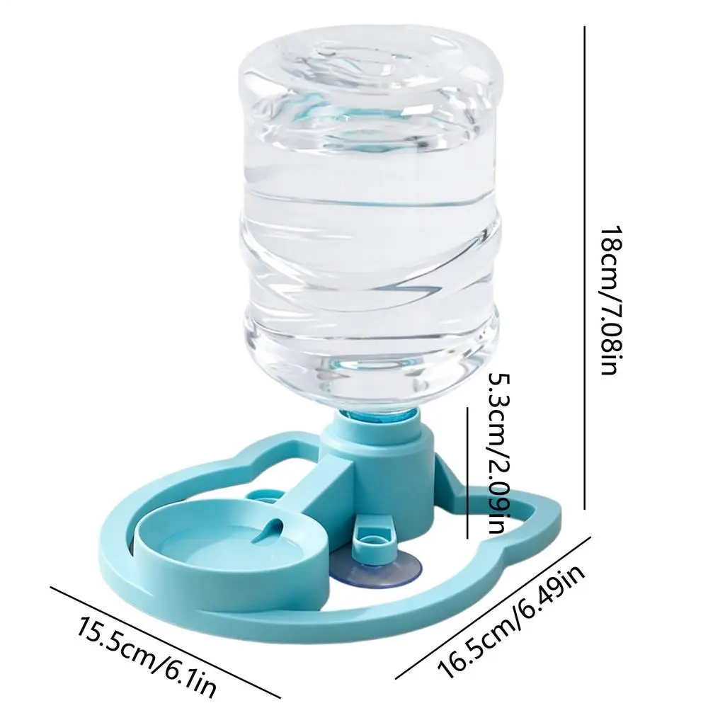 Automatischer Katzenwasserspender mit Saugnäpfen, Katzenbrunnen mit 630ml Flasche für kleine Hunde, Kätzchen