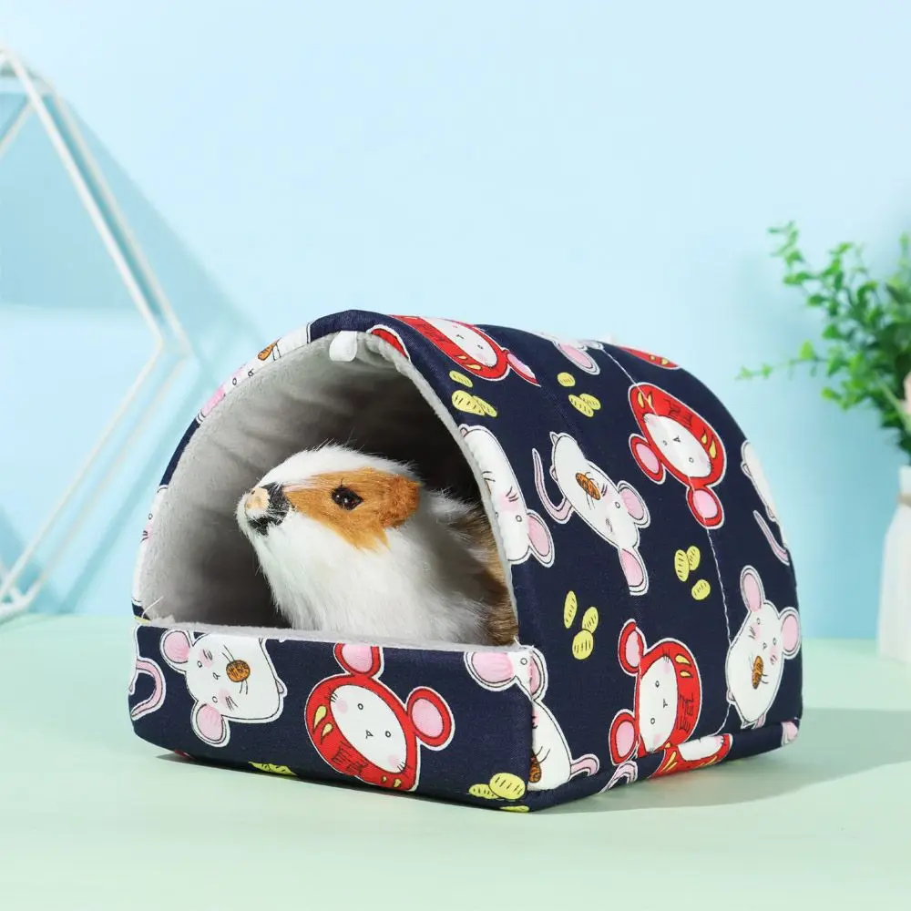 Weiches Kaninchen buntes Eichhörnchen Mini Käfig Winter Hamster Haus – Bild 3