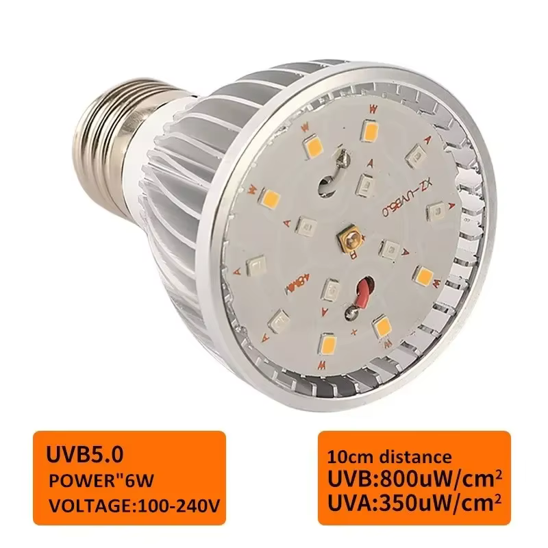 Reptilien UVA UVB Glühbirne LED UV-Lampe Vollspektrum 5.0 10.0 Schildkröten Eidechsen Schlangen Heizbirne