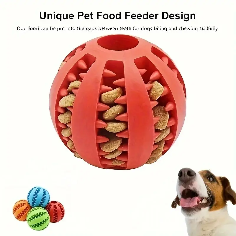 Hundespielzeugball, ungiftiger, bissfester Spielzeugball für Hunde, Welpen, Katzen, Hunde, Tiernahrung