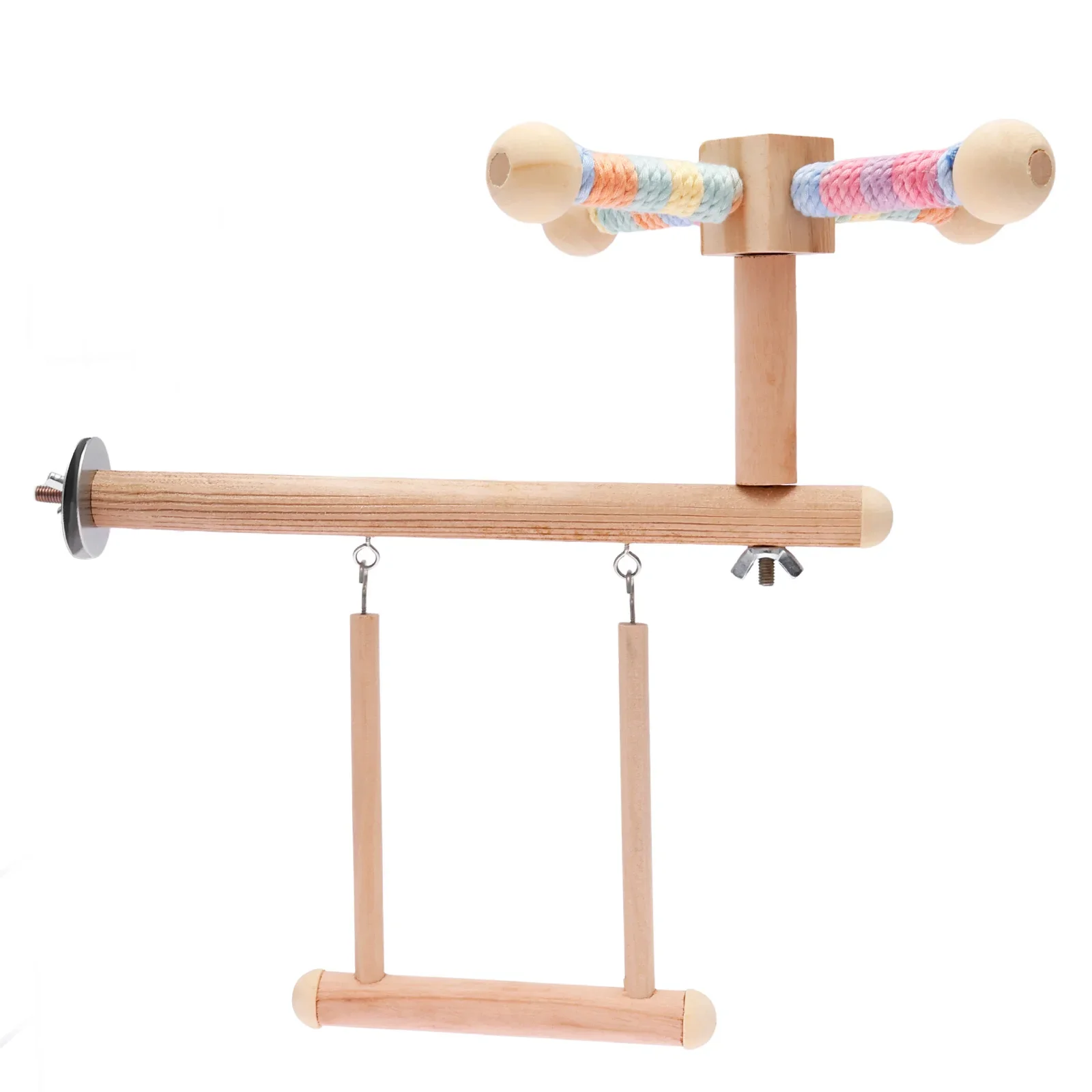 3 in 1 ﻿ Vogelsitzstange Papageien-Schaukel Käfig-Hängespielzeug Holz-Vogelspielzeug Hängematte 360 °