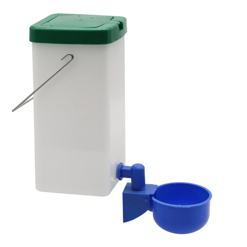 Kaninchen-Tränke 1000ml mit Blauer Schale, Kleintier-Wasserflasche Trinkflasche