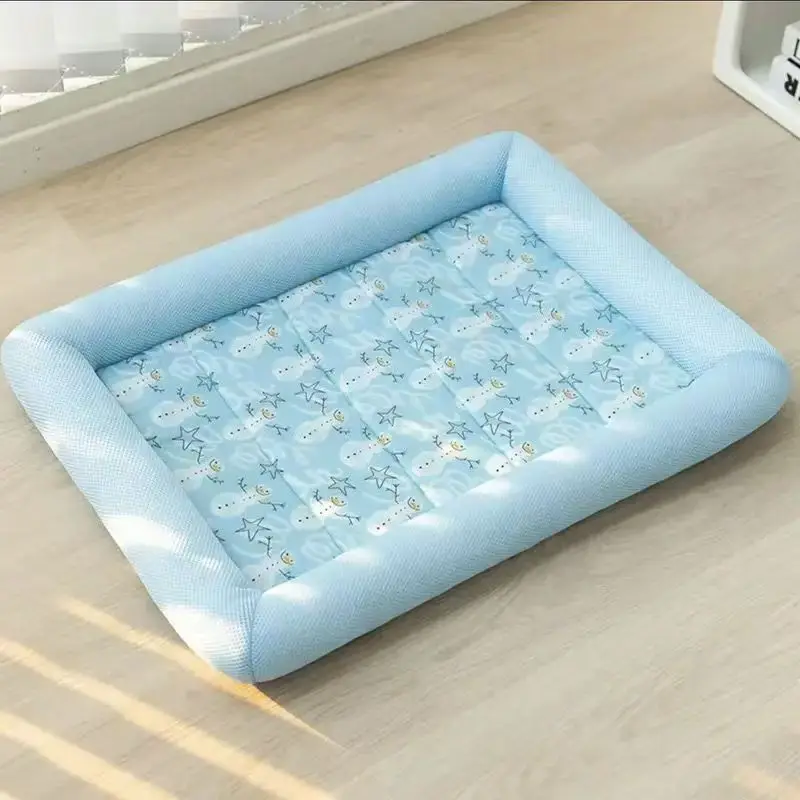 Sommerliches, waschbares Hundebett mit atmungsaktiver, weicher Katzen-Decke, Sofa-Schlafkühlmatte