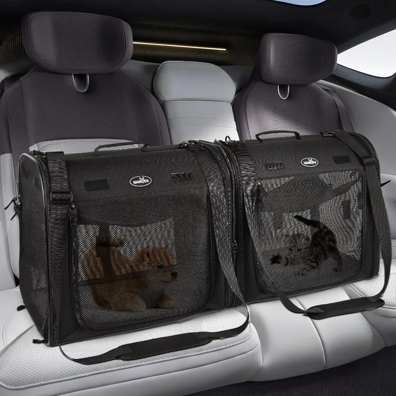 Wakytu Zwei-in-Eins Faltbare Katzentransportbox Katzen-Autotransport – Bild 4