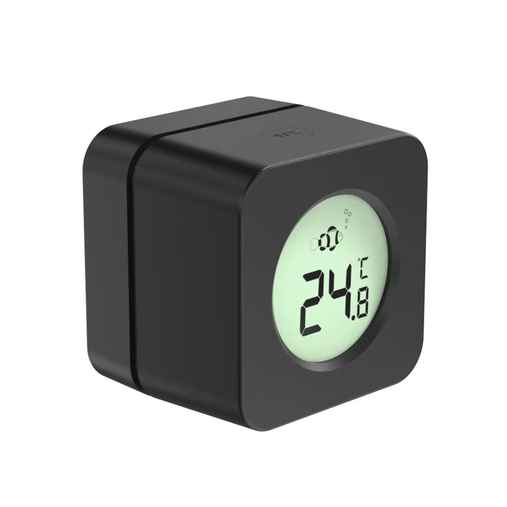 Nano Aquarium Magnetischer Algenschaber, Eingebautes Hochpräzises Digitales Aquarium-Thermometer, 2-in-1