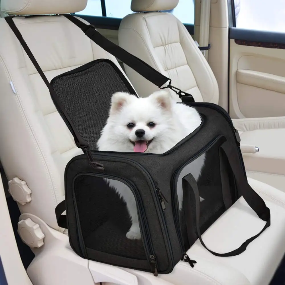 Hundetragetasche, weicher Seitenrucksack, Welpen-Haustierträger und Reiseprodukte, zugelassen