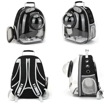 Haustier Katze Tragetasche Platz Haustier Rucksäcke Atmungsaktive Tragbare Transparent Rucksack Welpen Hund