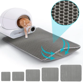 Katzenstreu-Matte Große Größe Wasserdichte Haustier-Toilettenmatte Rutschfeste Doppelschichtige