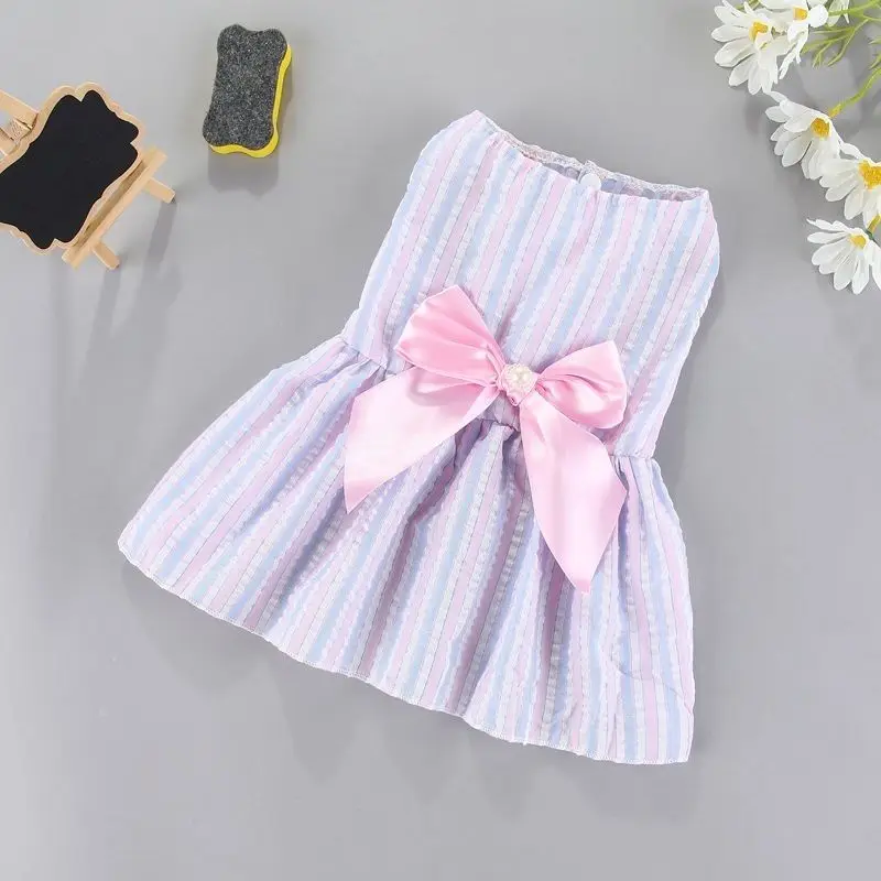 Haustierzubehör Kleines Hunde-Blumenprinzessinnenkleid Kitty Teddy – Bild 5