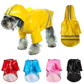 Kleiner Hunde-Regenmantel, reflektierend, wasserdicht, winddicht, Hunde- und Katzen-Regenmantel, Chihuahua