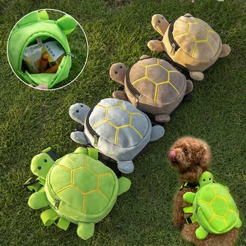 Schildkrötenförmiger Hunderucksack - Haustier-Tragetasche mit großem Fassungsvermögen für kleine Hunde, weiche