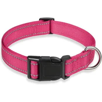 Hundehalsband, verstellbar, weich, Neopren gepolstert, Nylon, mit Schnalle, für mittelgroße Hunde, Welpen