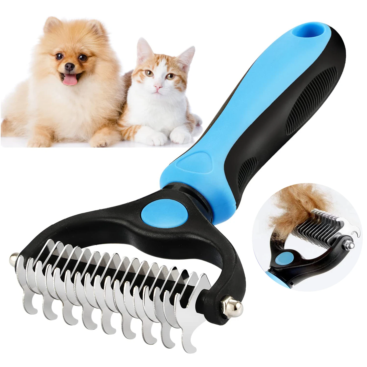 Professionelle Pet Enthaarung Pinsel Hund Haarentferner Haustier Pelz Knoten Cutter Welpen Katze Kamm Bürsten
