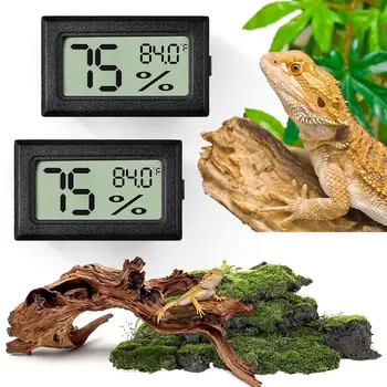2er-Pack 2-in-1 Thermometer & Hygrometer für Reptilien - Terrarium-Werkzeug für Reptilien und Amphibien
