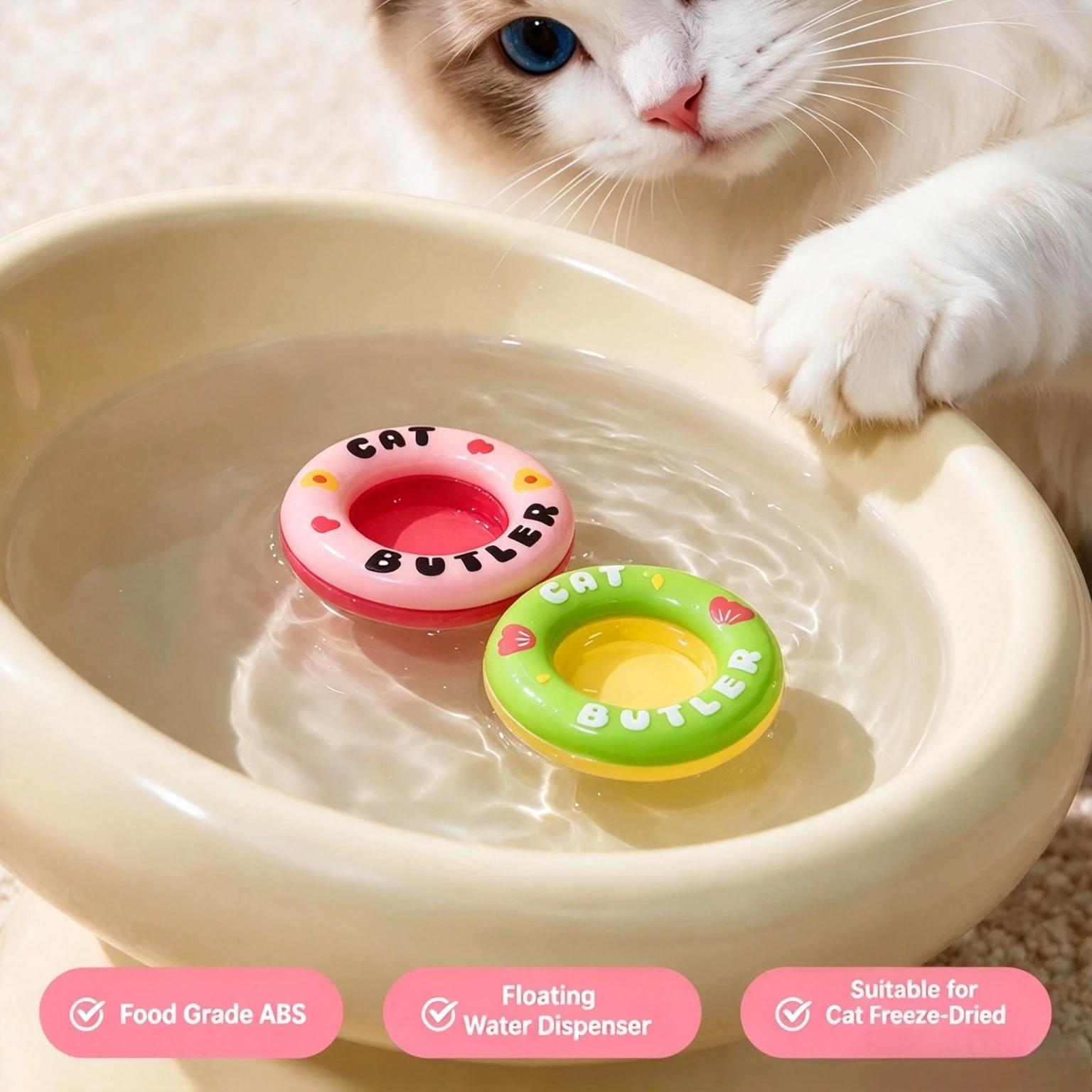 Interaktiver Katzen-Wassernapf, Trinkspielzeug für Haustiere, Ermutigt – Bild 6