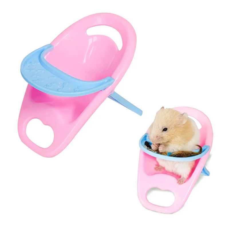 Hamster-Esszimmerstuhl, kleiner Tier-Esszimmerstuhl mit Tablett, ruhender Stuhl für Meerschweinchen