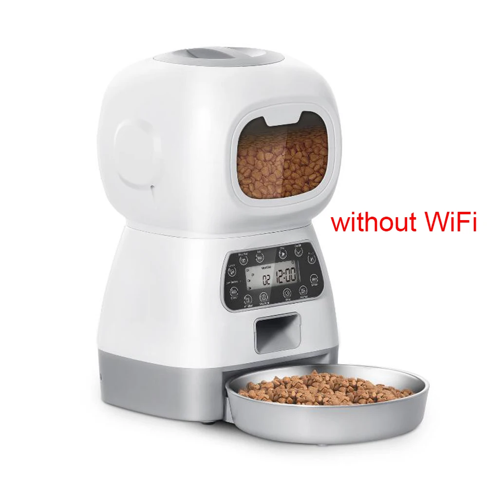 3,5 l automatischer Futterspender für Haustiere für Katzen, WiFi, Smart Swirl, langsamer Hundefutterspender