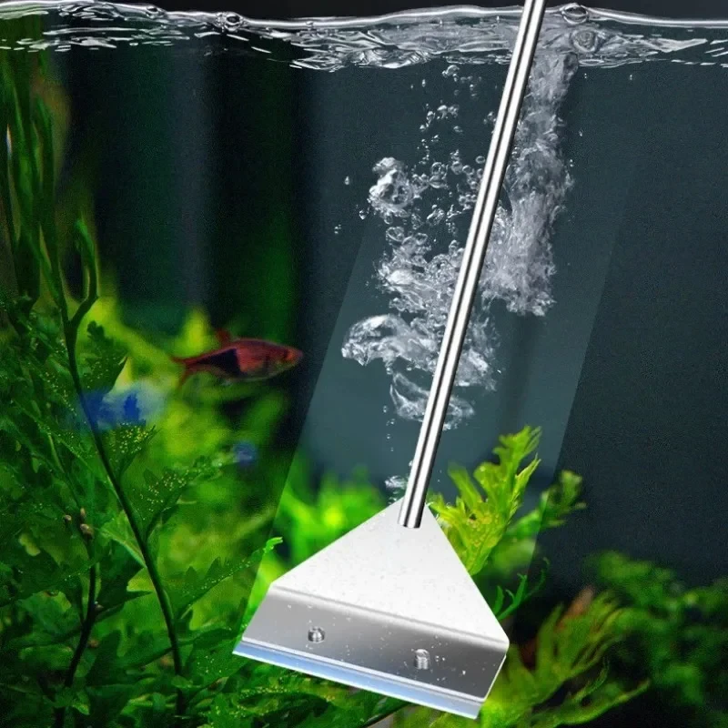 Aquarium-Reinigungswerkzeuge, flacher Algenentferner, doppelt verwendbarer Algenkratzer für Glas