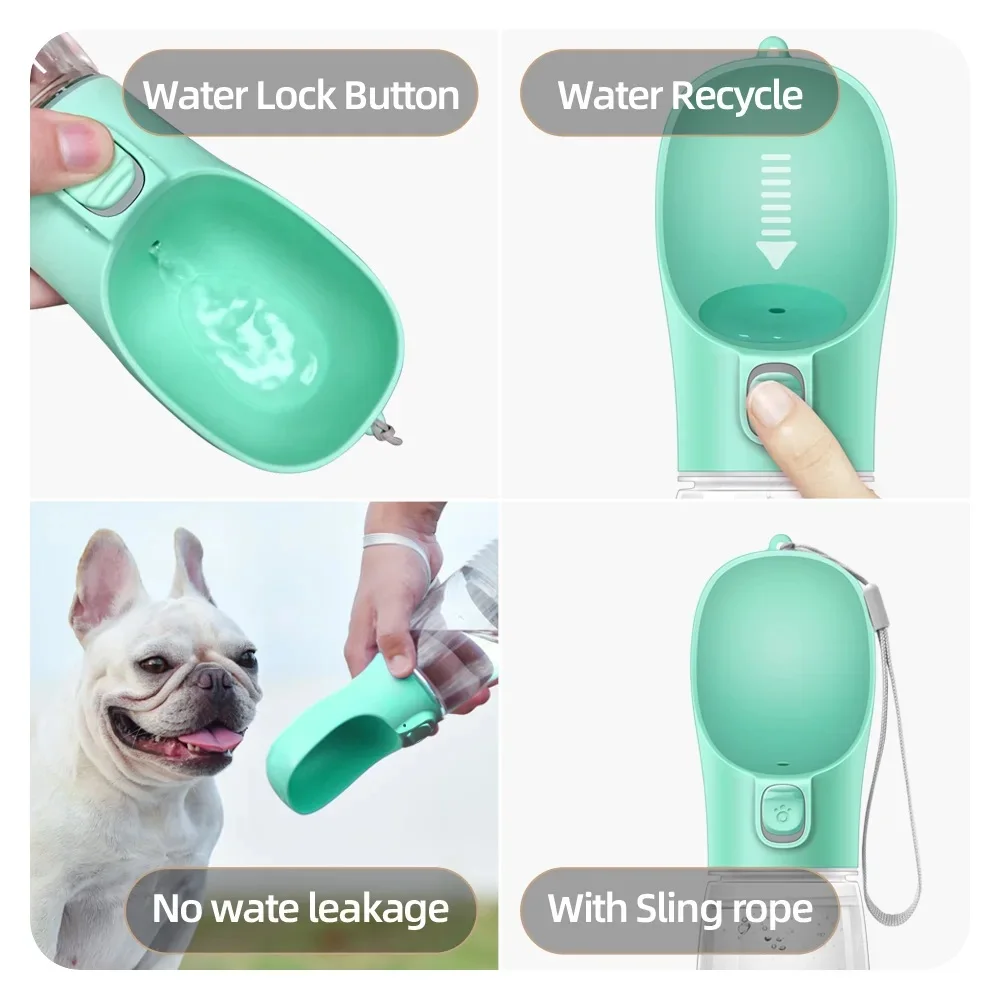 Hundewasserflasche für kleine große Hunde, Katze, tragbarer – Bild 3