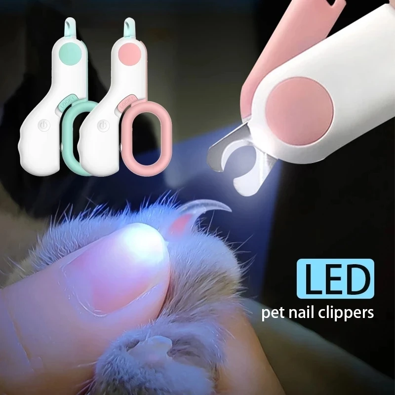 Professioneller Nagelknipser für Haustiere, LED-Licht, Nagelknipser für Haustiere, Klaue, Pflegeschere