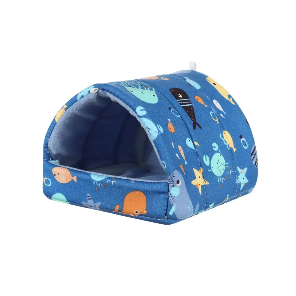 Weiches Kaninchen buntes Eichhörnchen Mini Käfig Winter Hamster Haus – Bild 4
