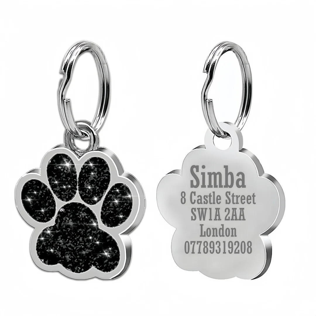 Personalisierte Hunde- und Katzen-Teller-Tags, gravierte Welpen-Haustier-ID-Namenshalsband-Tag, Legierung
