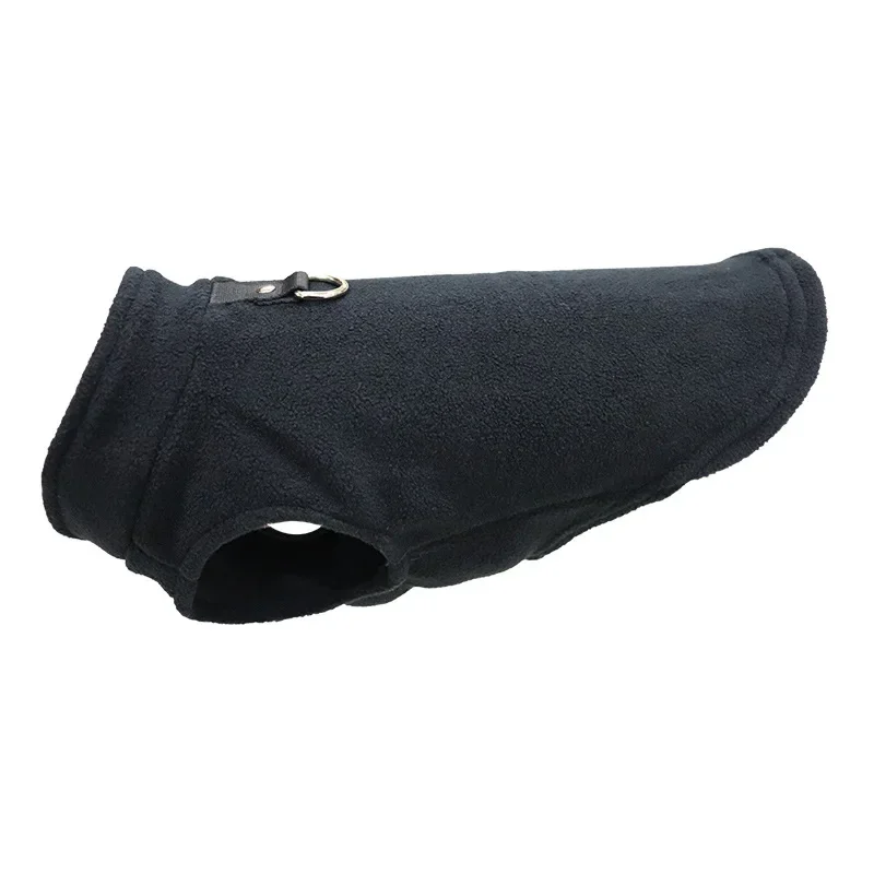 Hundepullover Katzen-Fleece-Weste Weiche Hundejacke mit Leinen-D-Ring Winter Warmer Mantel Welpenkleidung