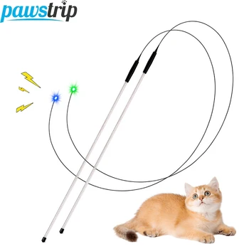 LED Interaktiver Katzenspielstab Lustiges Katzenspielzeug zur Langeweile-Bekämpfung für Katzen Katzenspielzeug