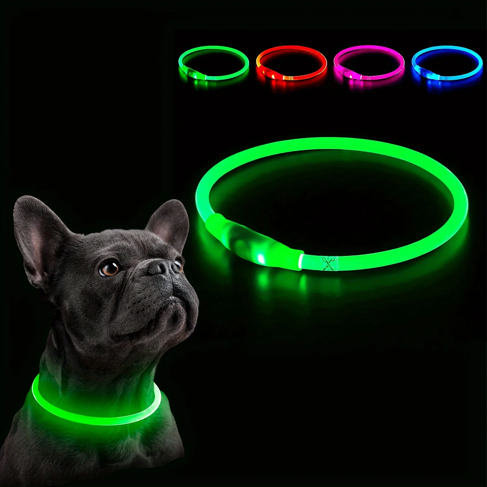 Haustier Hund LED Licht Halsband Leuchtende Anti-Verloren – Bild 6
