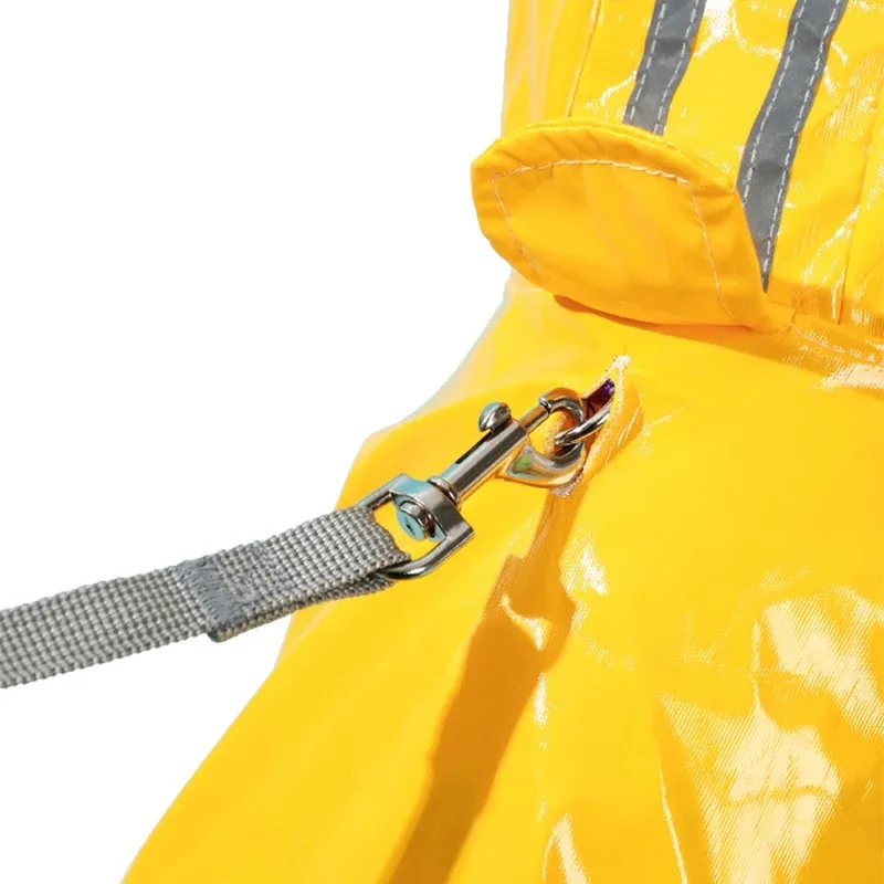 Sommer Outdoor Welpen Regenmantel mit Kapuze Wasserdichte Jacke PU – Bild 5