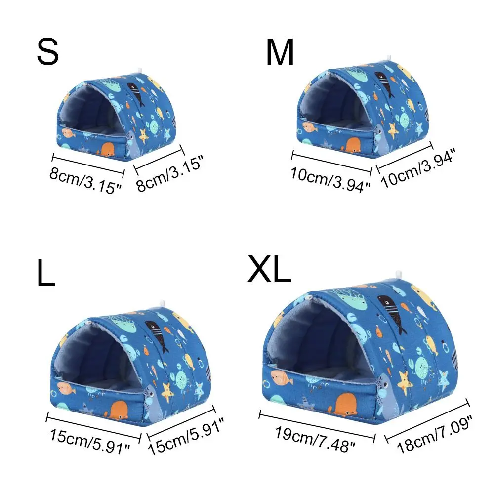 Weiches Kaninchen buntes Eichhörnchen Mini Käfig Winter Hamster Haus – Bild 5