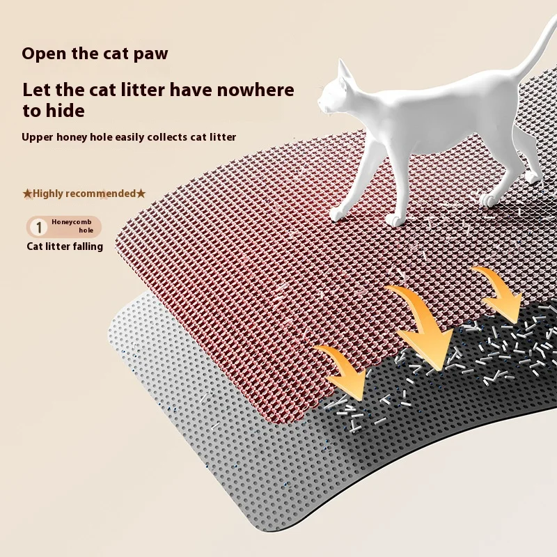 Katzenstreumatte, 2-lagiges Design, Premium-Sandfangstechnologie – Bild 3