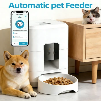 2L Smart WiFi Automatischer Futterspender für Katzen und Hunde mit Timer-Futterspender und niedrigem