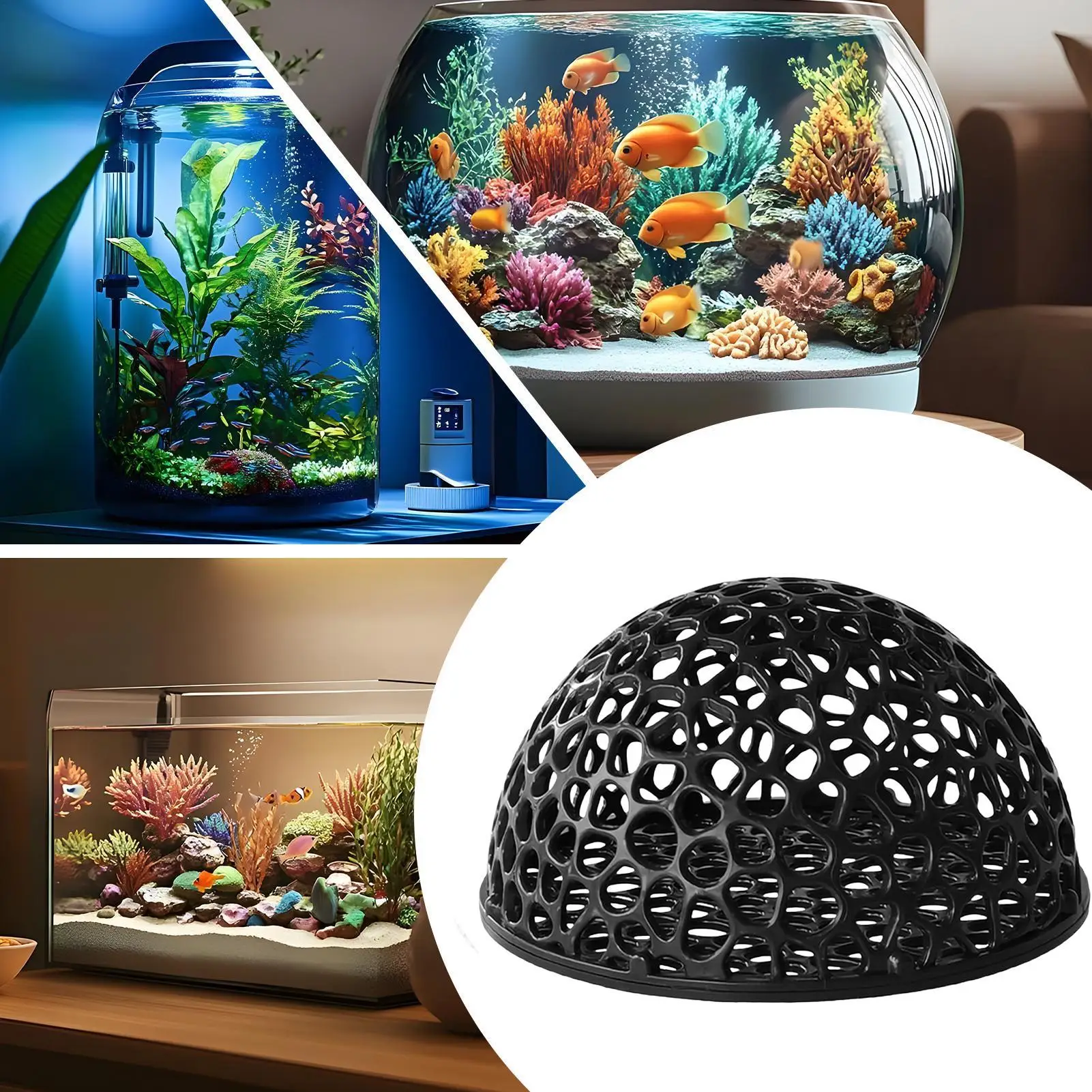 Aquarium Garnelenhaus Höhle Mini poröses Betta Haus Fisch versteckte – Bild 6