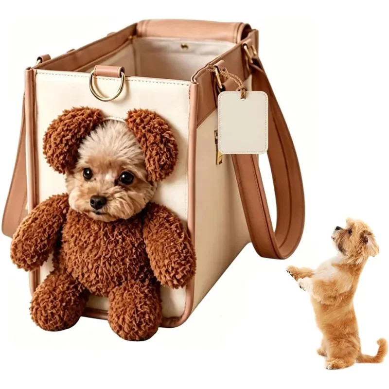 Hundetransporttasche Katzen-Rucksack Tragbare Haustier-Schultertasche – Bild 3
