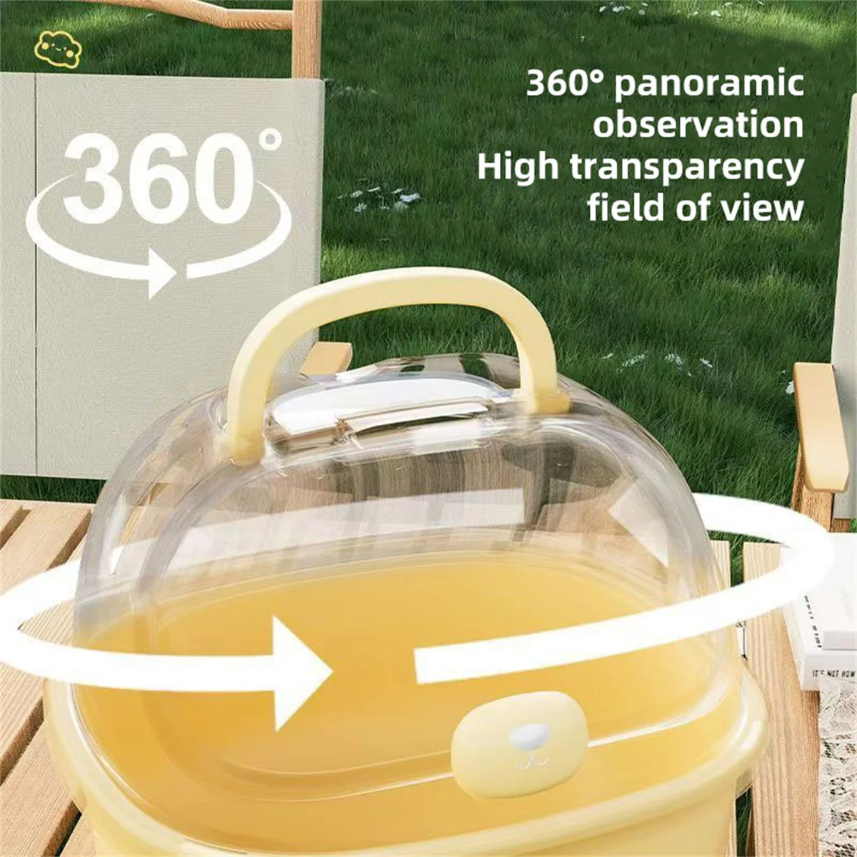 Transparenter Tragbarer Hamsterkäfig für Draußen mit Großem Raum – Bild 3