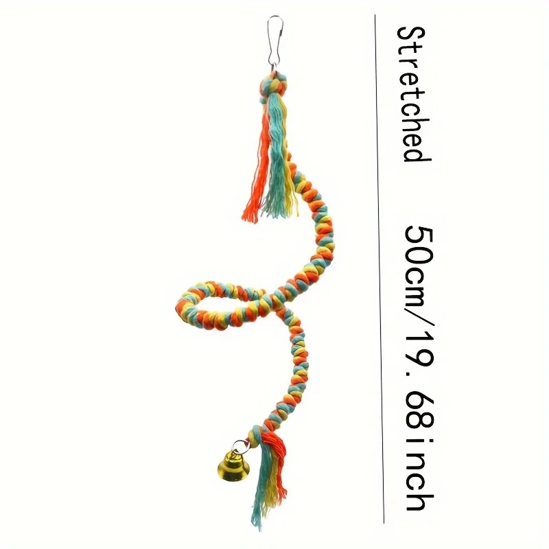 Vogelspielzeug Papageien-Schaukel Bungee-Kletterseil Baumwoll-Spiralseil Papageienspielzeug oder Großformatige