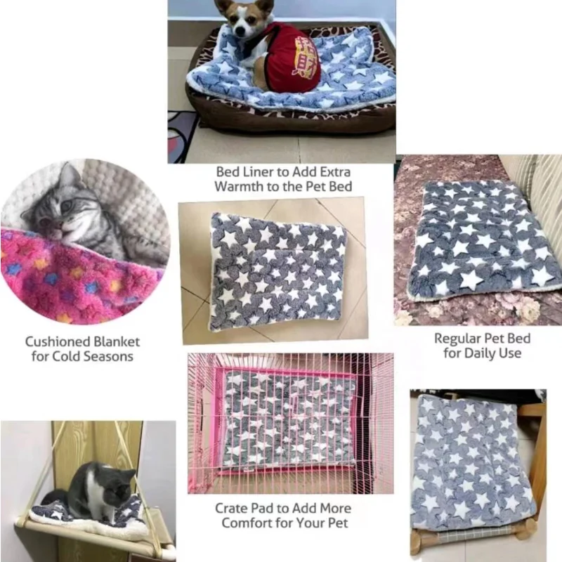 Flanell-Haustiermatte, Hundebett, Katzenbett, verdickte Schlafmatte – Bild 4