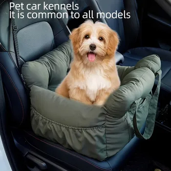 Hunde-Autositz mit Sicherheitsgurt - rutschfestes Haustier-Autobett für kleine Hunde, waschbare Reisetasche