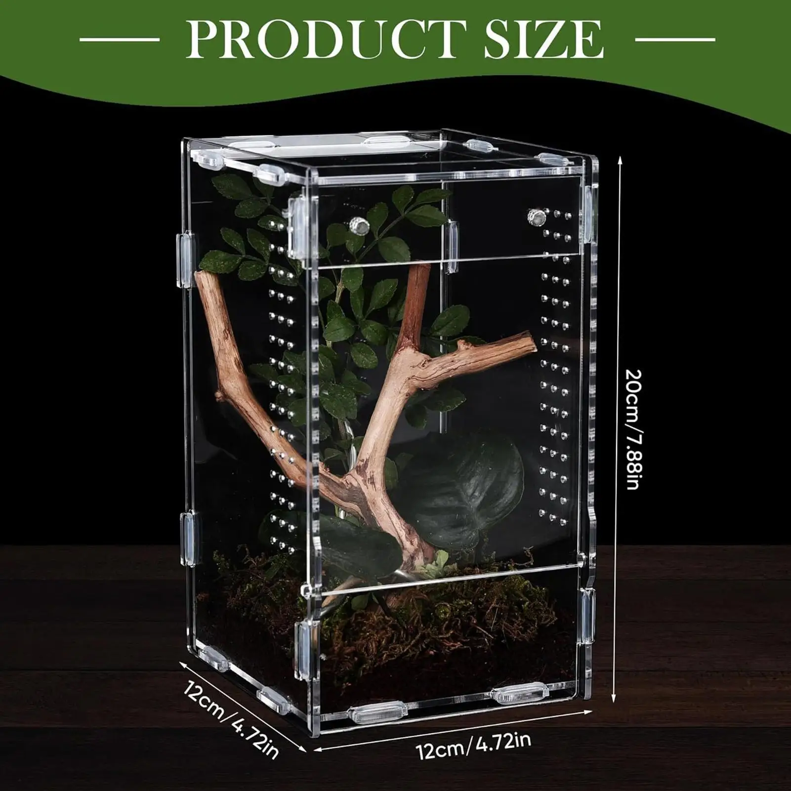 Transparentes Acryl-Terrarium für Reptilien, Zuchtbox, Amphibienkäfig – Bild 6