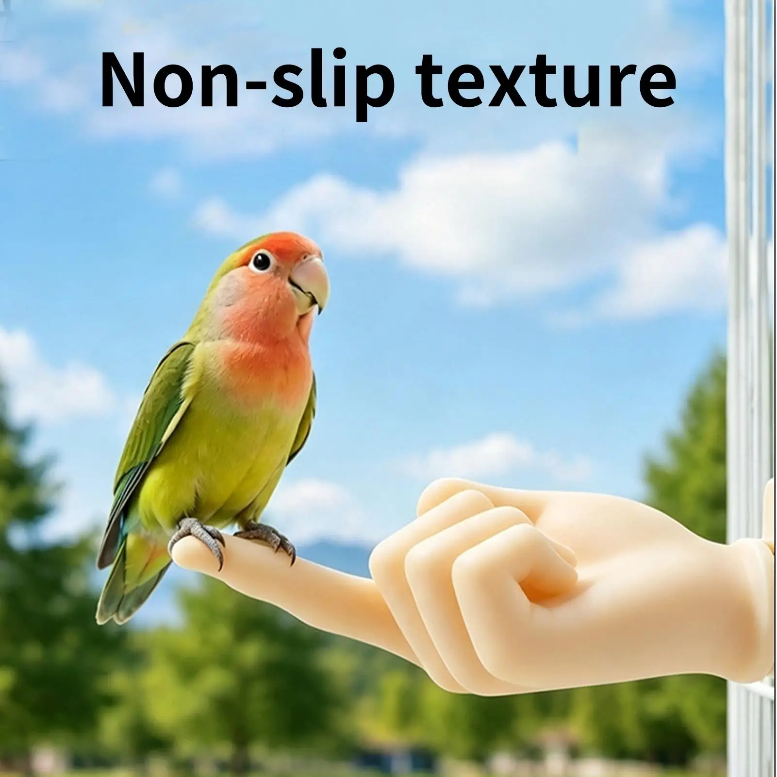 Vogel-Sitzstange in lustiger Handform, interaktives Haustierzubehör, Vogelkäfig-Sitzstangen