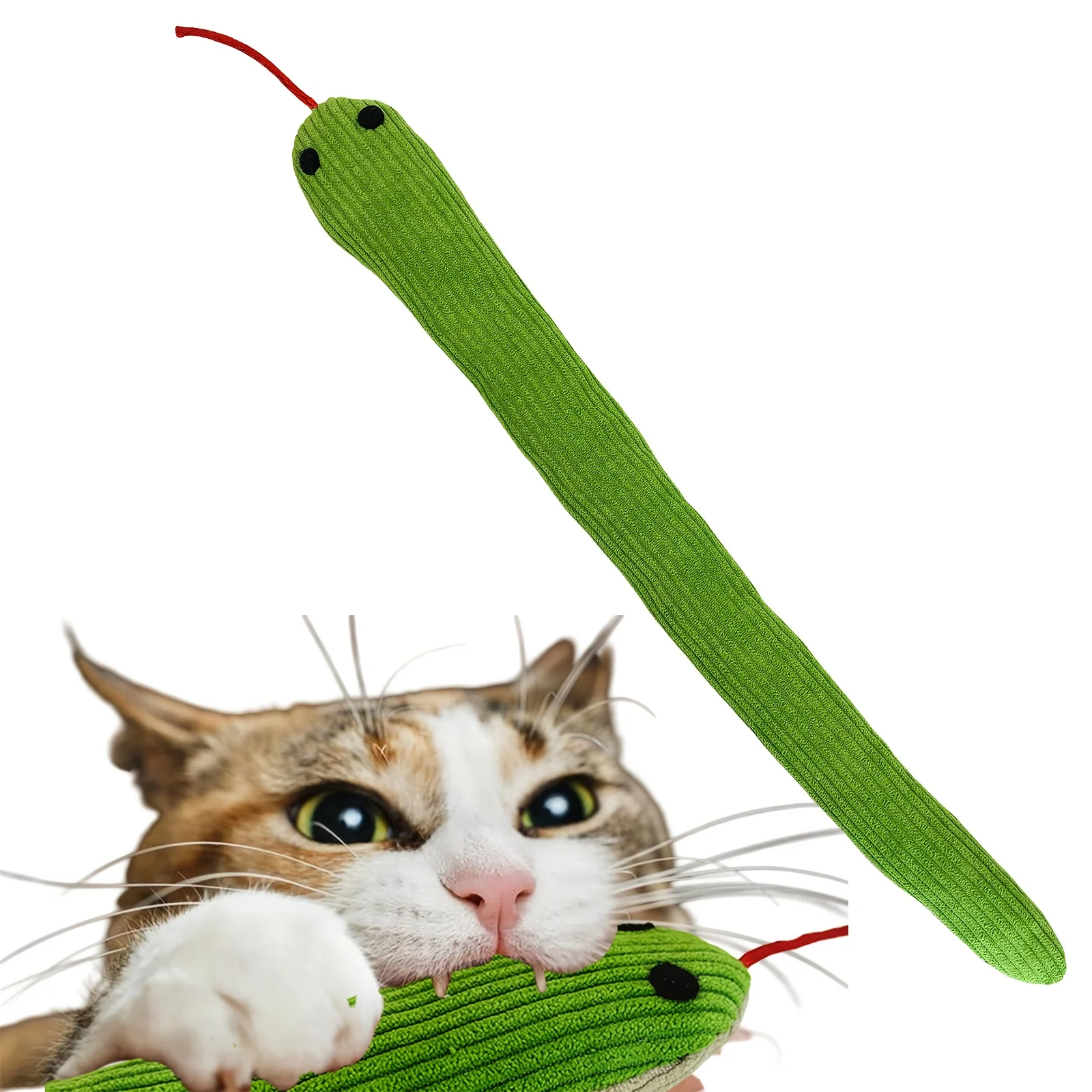 Katzenspielzeug Schlange Interaktives Crinkle Sound Toy Kitten Teaser Kick Toy Interaktives Haustierspielzeug