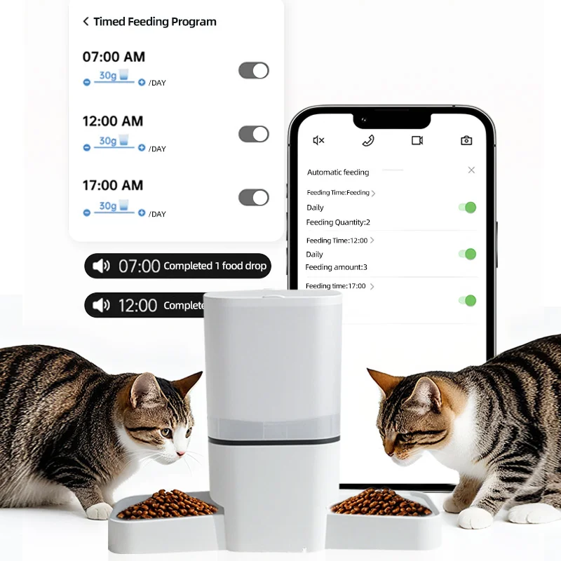 Automatischer Tierfutterautomat mit 6L Kapazität, Smart-Timer – Bild 3
